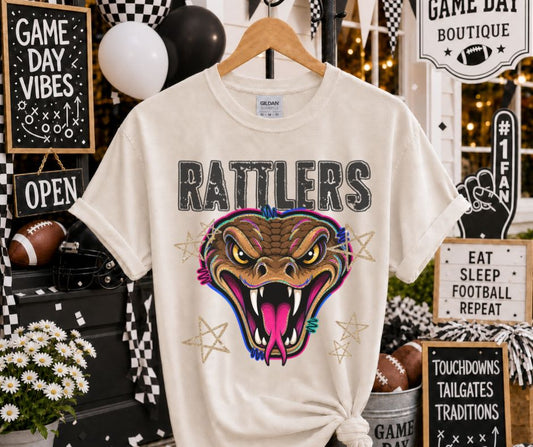 Rattlers (Grunge Varsity Mascot) - DTF