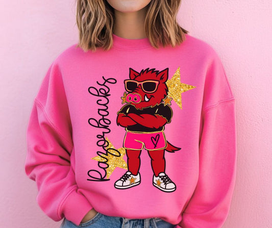 Razorbacks (Glitzy Mascots) - DTF