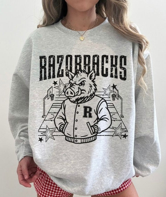 Razorbacks (Basketball Letterman Mascot) - DTF