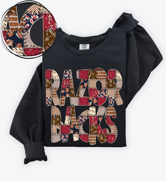 Razorbacks (Quilted Patchwork Football Teams) - DTF