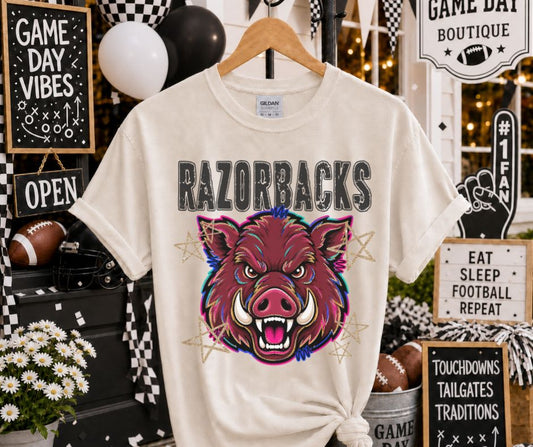Razorbacks (Grunge Varsity Mascot) - DTF
