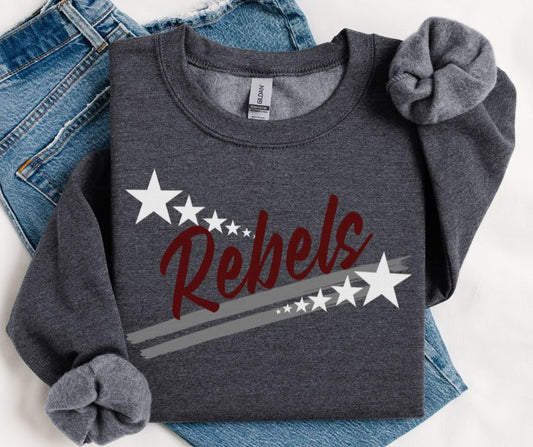 Rebels - Maroon/Gray (Spirit Stars Mascots) - DTF