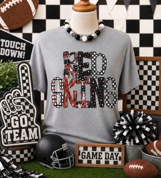 Redskins - Red (Game Day Patterns Mascot) - DTF
