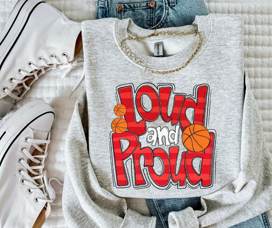 Loud and Proud Basketball (red) - DTF