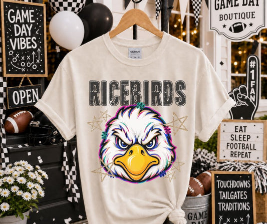 Ricebirds (Grunge Varsity Mascot) - DTF