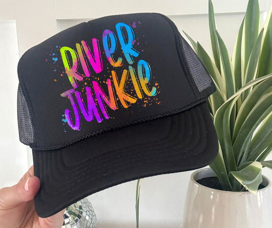 River Junkie (Bright Colored Graffiti Style Words) - DTF