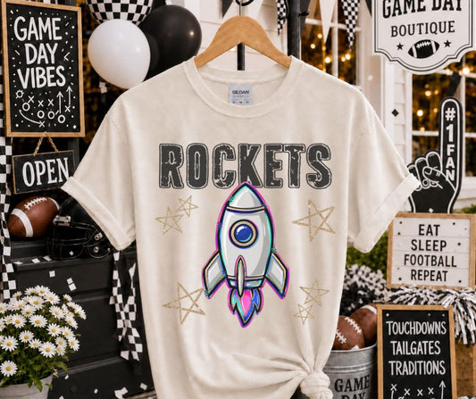 Rockets (Grunge Varsity Mascot) - DTF