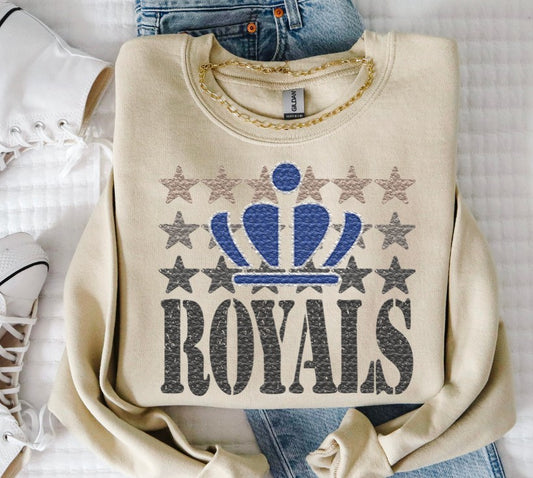 Royals 2 (Faux Yarn and Stars Mascot) - DTF