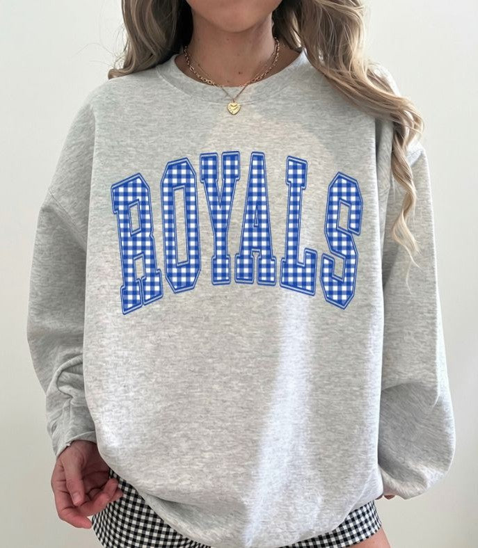 Royals (Gingham Varsity Arch Mascot) - DTF
