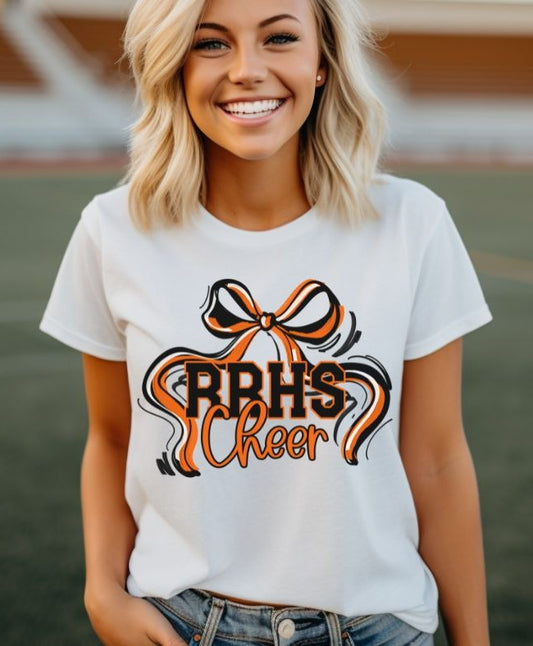 RRHS - Cheer/Orange (Ribbon Sports/Organization/Group Bow School Spirit) - DTF