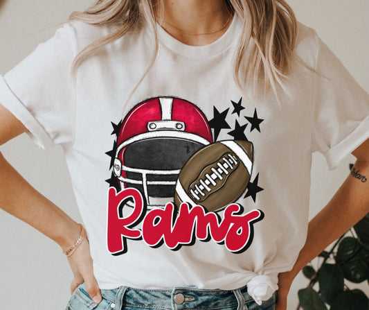 Rams Mascot (stars - red helmet) - DTF