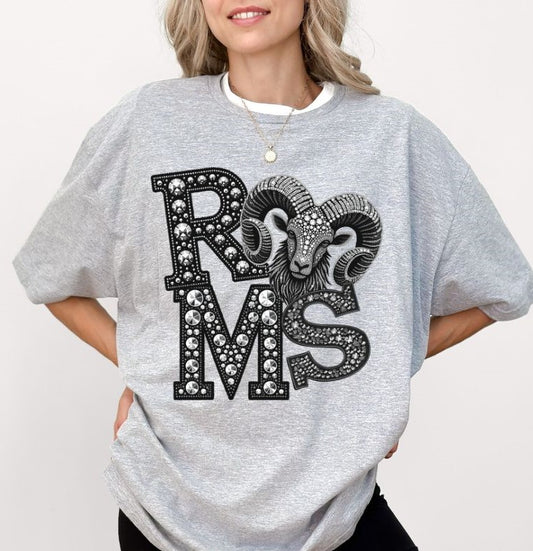 Rams (Faux Rhinestone Mascots) - DTF