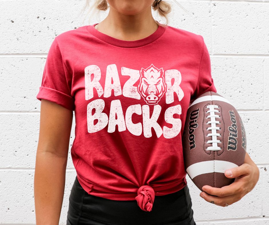 White Razorback Razorbacks Mascot (white) - DTF – BEC Print & Apparel