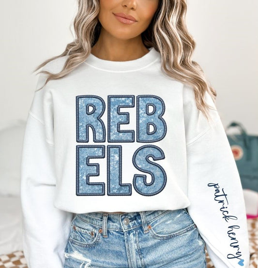 Rebels - Patrick Henry (Sequins/Embroidery look) - DTF