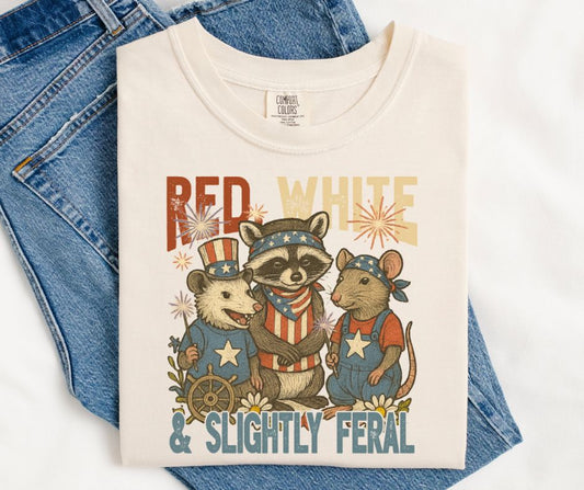 Red White and Slightly Feral - DTF