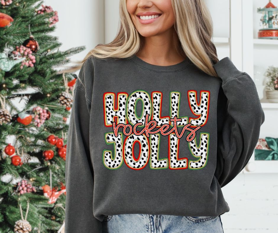 Rockets (Christmas Holly Jolly Mascot) - DTF