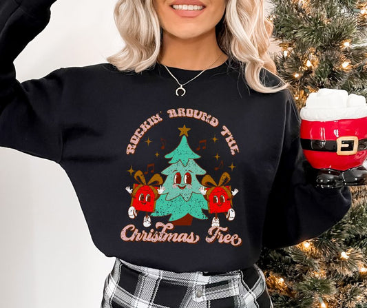 Rocking Around the Christmas Tree (grunge) - DTF