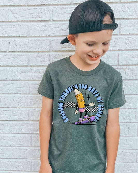 Rolling through 100 days of school (boy) - YOUTH - DTF