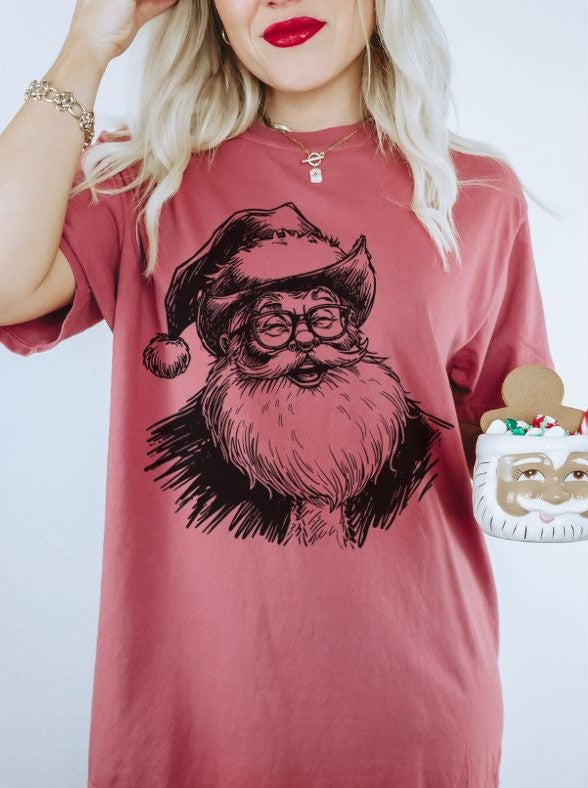 Santa Western Sketch - DTF