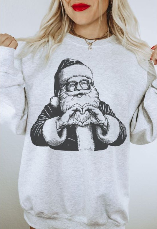 Santa Hand Heart - DTF