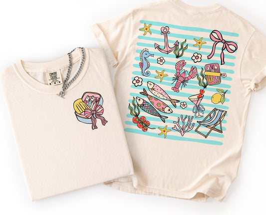 Sardines and Stripes (2-in-1 front/back combo) - DTF