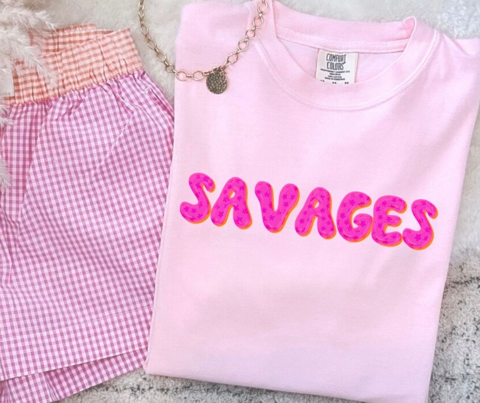 Savages (Pink Bubble Stars Mascot) - DTF