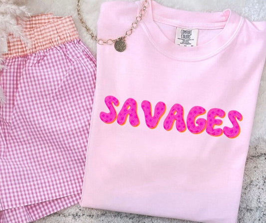 Savages (Pink Bubble Stars Mascot) - DTF