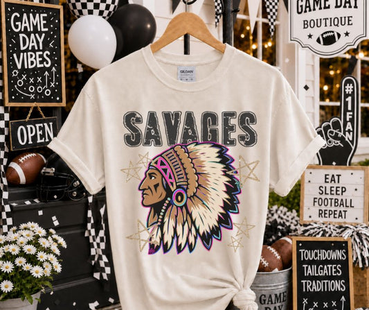 Savages (Grunge Varsity Mascot) - DTF