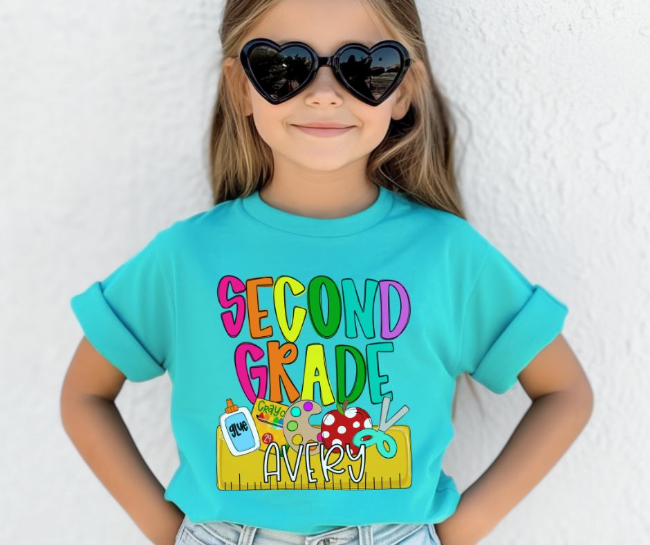 CUSTOM Back to School Grade Level Name Plate - Design/Mock Up
