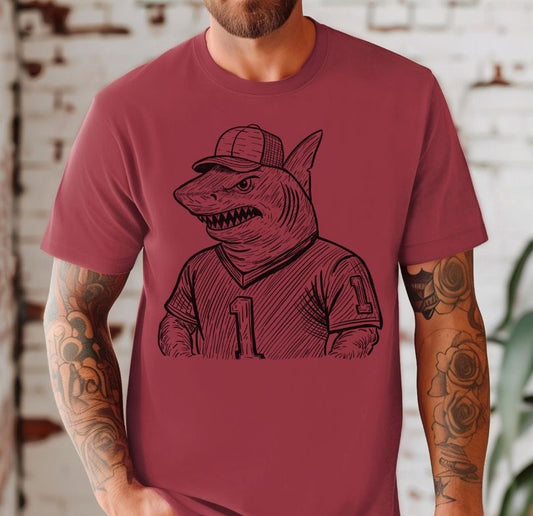 Shark (Sketched Jersey Mascot) - DTF