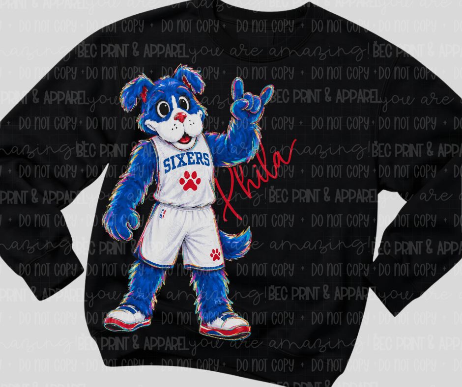 Sixers (Rockin NBA Mascot) - DTF