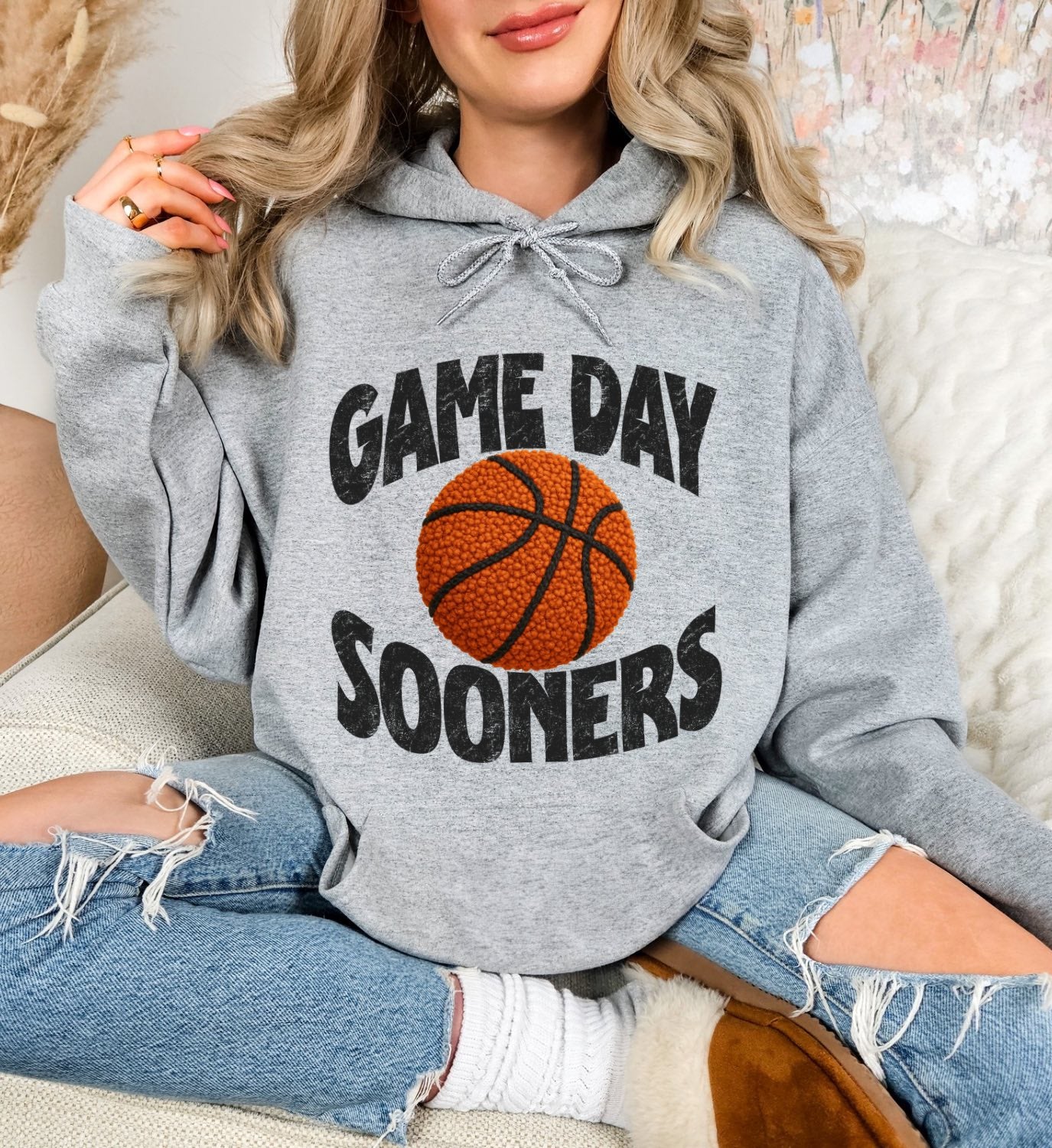 Sooners (Faux Sherpa Game Day Basketball) - DTF