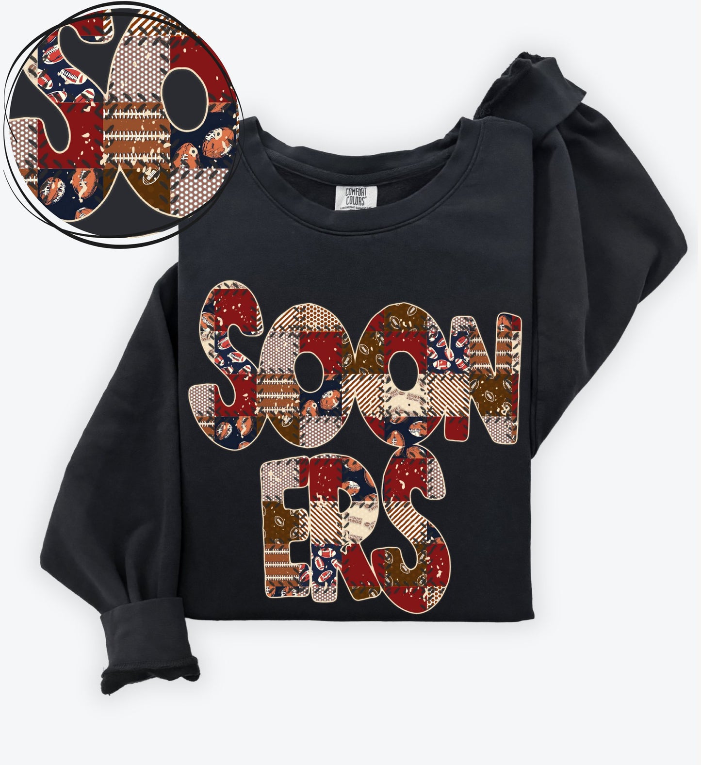 Sooners (Quilted Patchwork Football Teams) - DTF