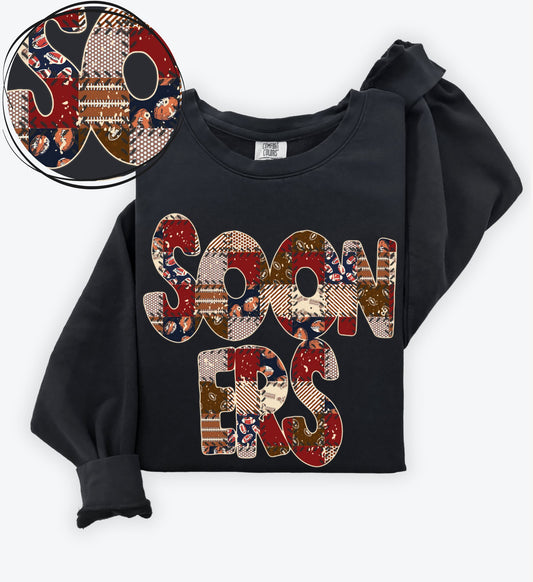 Sooners (Quilted Patchwork Football Teams) - DTF