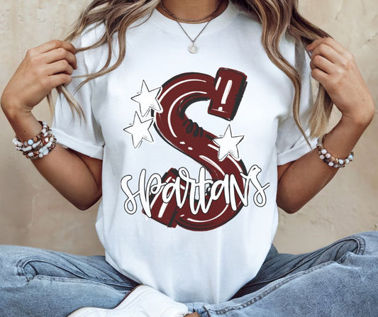Spartans - Maroon/White (Hype Squad Mascots) - DTF