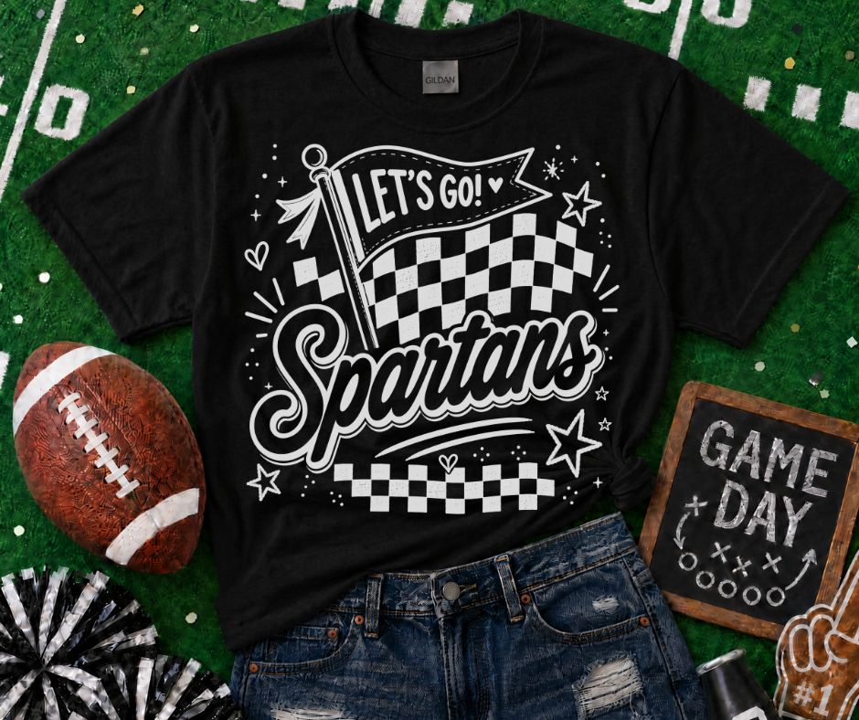 Spartans (Lets Go Doodle Check Mascot) - DTF