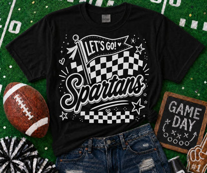 Spartans (Lets Go Doodle Check Mascot) - DTF