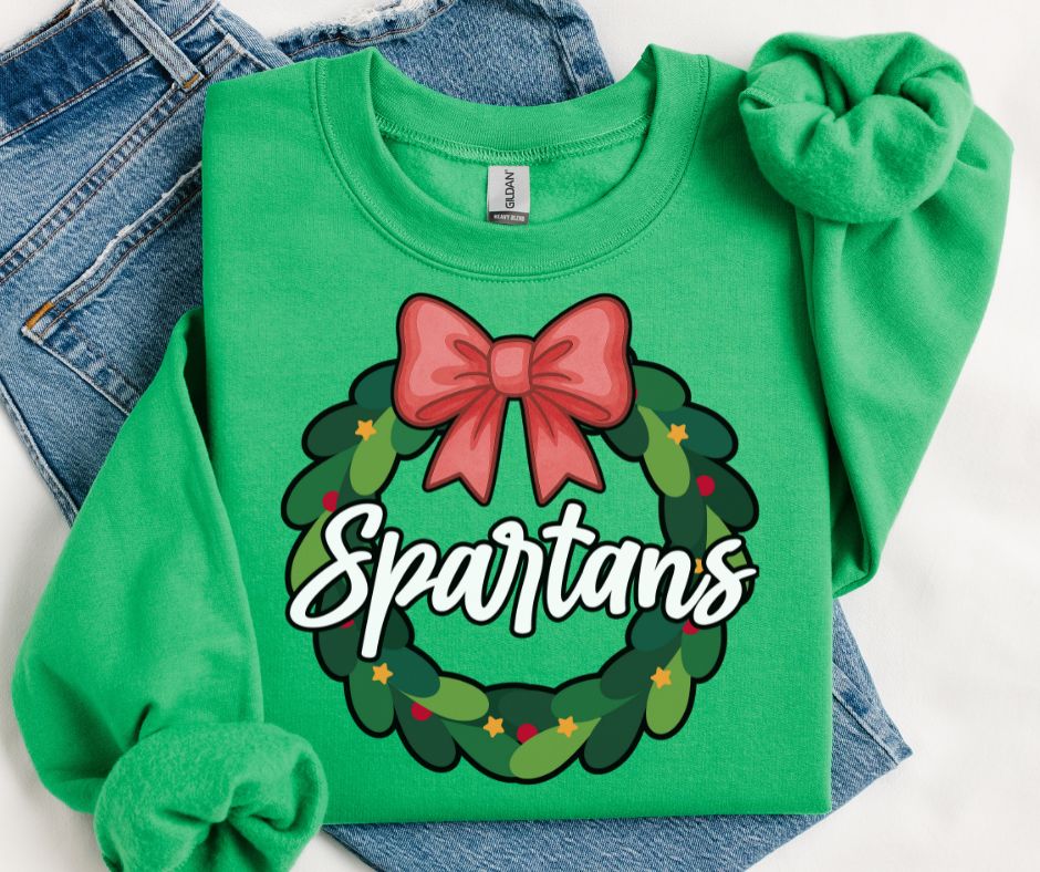 Spartans (Christmas Wreath Mascot) - DTF