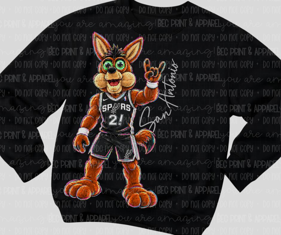 Spurs (Rockin NBA Mascot) - DTF