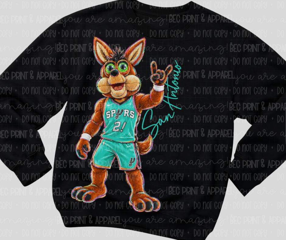 Spurs (Rockin NBA Mascot) - DTF