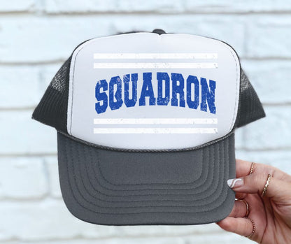 Squadron - Royal Blue/White (Mascot Distressed Lines) - DTF
