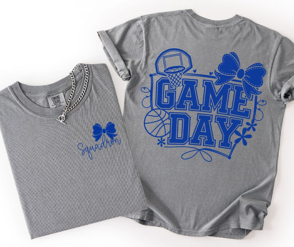 Squadron - Royal Blue (Basketball Game Day Mascots 2-in-1 front/back) - DTF