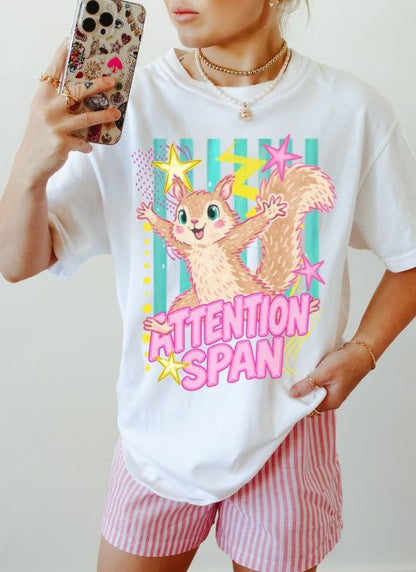 Attention Span Squirrel - DTF