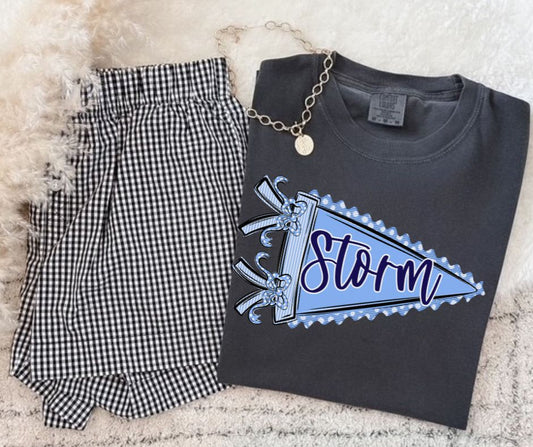 Storm - Columbia Blue/Navy (Prepster Pennant Mascot) - DTF