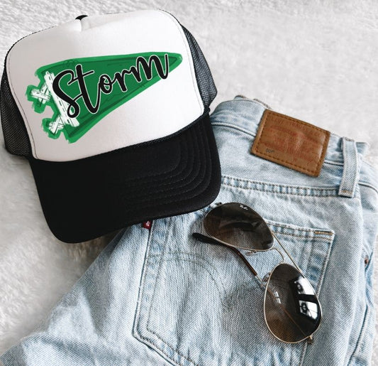 Storm - Kelly Green/Black (Pennant Party Mascots) - DTF