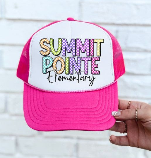 Summit Pointe Elementary (Colorful Checked School Name) - DTF