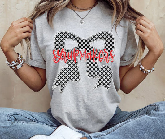 Syrupmakers - Red/Black (Quilted Bow Mascot) - DTF