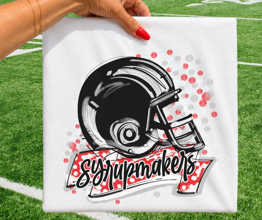 Syrupmakers - Black/Red (Polka Dot Scrimmage Mascot) - DTF
