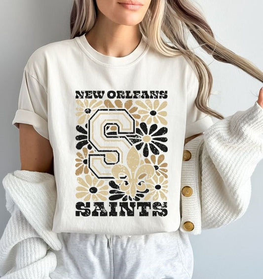 Saints (Groovy Floral) - DTF