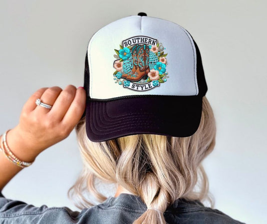 Southern Style (faux embroidered hat patch)  - DTF